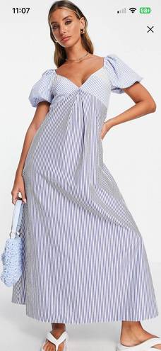 ASOS DESIGN mixed stripe cotton midi dress