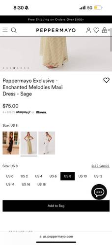 Peppermayo Exclusive - Enchanted Melodies Maxi Dress - Sage