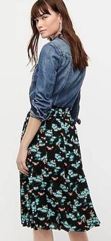 J.Crew  Pleated Midi Skirt in Botanical Bees Print