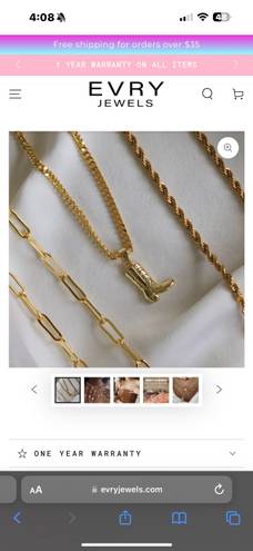 evry jewls necklace Gold
