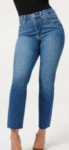 Good American Good Crop Raw Hem Slim Blue940 Size Womens Size 12/31