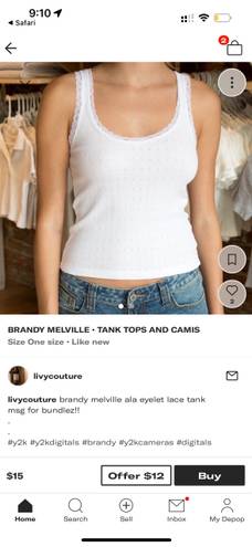 Brandy Melville nwt tank top  lace