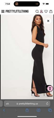 Pretty Little Thing Black One Shoulder Maxi Dress