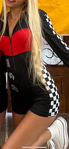 race car driver costume Red