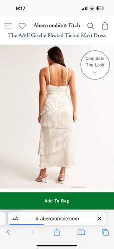 Abercrombie & Fitch Abercrombie Giselle Pleated Tiered Maxi Dress