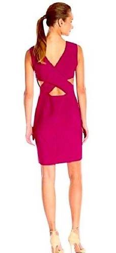 Nicole Miller  Artelier Fuschia Cross Back Dress Size 10