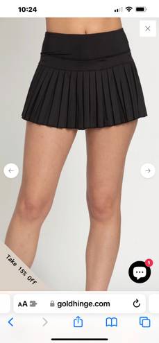 Gold Hinge Black Tennis Skirt