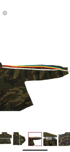 Sugar and L!ps Crop Camo Rainbow Sleeve Hoodie