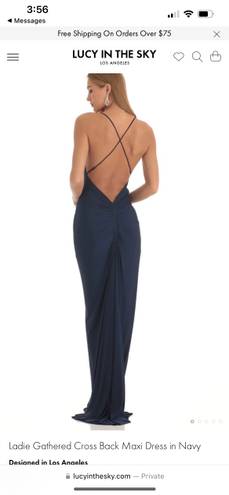 Lucy in the Sky Gathered Cross Back Maxi Dress