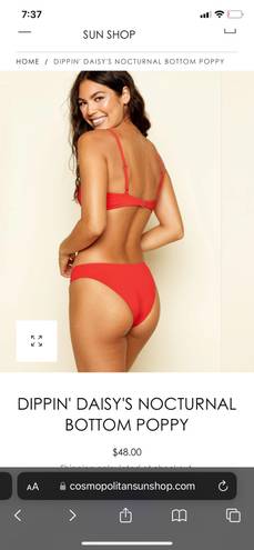 Daisy Dippin ’s Nocturnal Bikini Bottom In Poppy