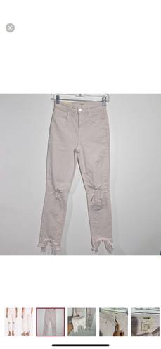 L'AGENCE High Line Distressed Skinny Jeans Chewed Hem In Blossom Wash Size 23