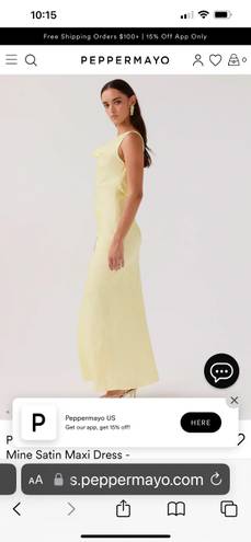 Peppermayo Be Mine Satin Maxi Dress NWT