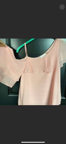 Mary & Mabel Pink One Shoulder Top In Size Small