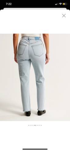 Abercrombie & Fitch Curve Love Ultra High Rise Ankle Straight Jean 