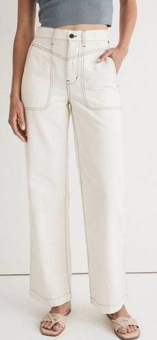 Madewell NWT  Perfect Fit Wide-Leg Utility Pants in Garment-Dyed Canvas sz 31