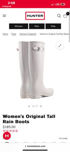 Hunter Tall White Boots