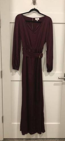 Aura Burgundy Jumpsuit