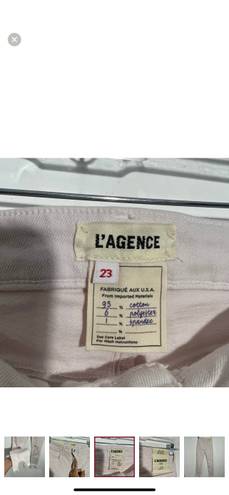 L'AGENCE High Line Distressed Skinny Jeans Chewed Hem In Blossom Wash Size 23