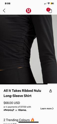 Lululemon -All It takes Ribbed Nulu Long-sleeved shirt