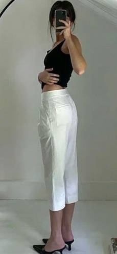 DKNY Vintage Y2K Pleated Capri Pants White Size 0