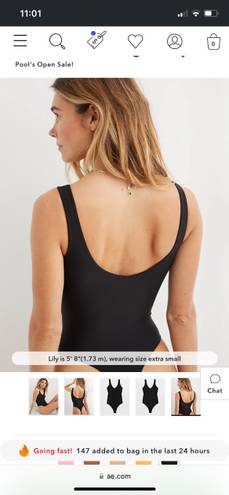 Aerie Black  Bodysuit