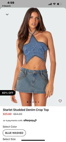 Edikted Denim Star Top