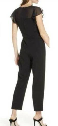 Harper NWT  Rose Gathered Illusion Neck Jumpsuit Size 10