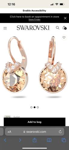 Swavorski Swarovski Rose Gold Teardrop Earrings