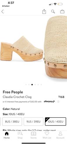 Free People Brand New  Claudia Clogs