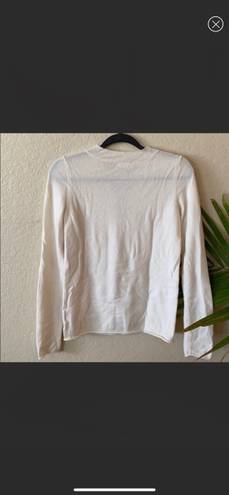 n:philanthropy n.philanthropy Cream Wool Cashmere Blend Lace Up Sweater