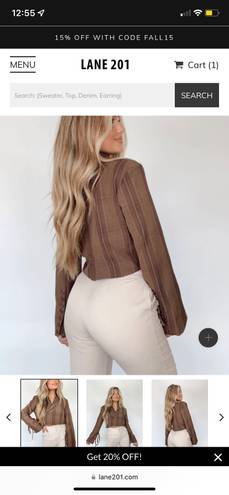 Lane 201 NWT Brown Cropped Blazer!