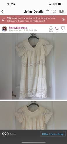 American Eagle White off the shoulder dress