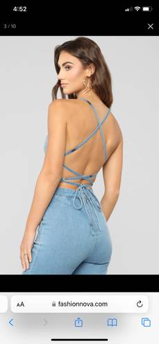 FashioNova Denim Jump Suit