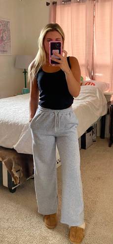 SheIn Gray Sweatpants Wide Leg