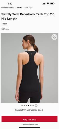 Lululemon Swifty Tech Racerback Tank