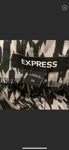 EXPRESS Abstract Print Satin Cowl Neck Midi Slip Dress