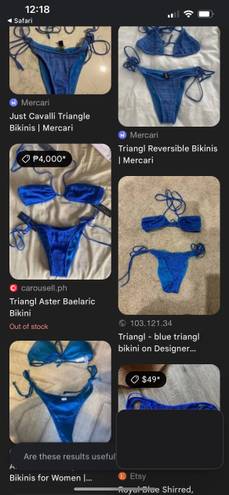Triangl Blue Bikini Set