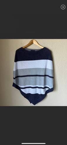 Barefoot Dreams Grey Striped Ocean Breeze Poncho