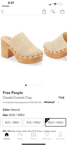 Free People Brand New  Claudia Clogs