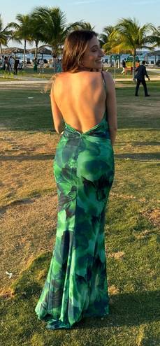 RUNAWAY THE LABEL MARLINI MAXI DRESS - GREEN FLORAL