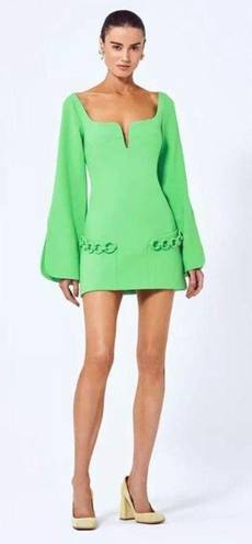 Alexis  Azize Chain Detail Mini Dress Green