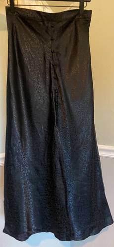 Nsr Black Satin Midi Skirt