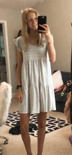 TJ Maxx Heather Gray Babydoll Dress