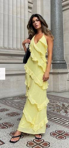 Free People  Look Alike Yellow Maxi Dress