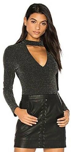 J.O.A. Sparkly Ribbed Bodysuit