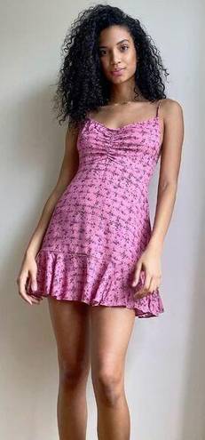 Free People NEW Intimately  Caught Up Printed Slip Dress, Pink, XL