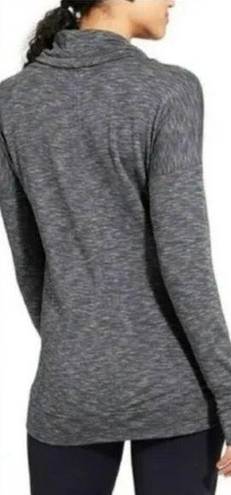 Athleta  Studio Cowl Sweatshirt Charcoal Heather Women’s Size M