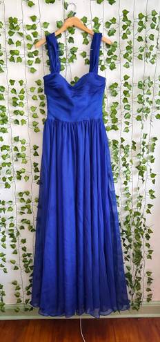 Fame and Partners Royal Blouse Off The Shoulder Evening Gown