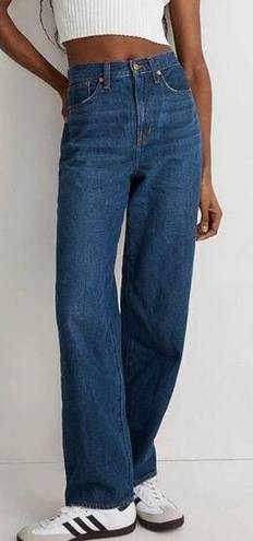 Madewell  Baggy Straight Jeans Dark Worn Indigo Hemp Cotton 28 Waist EUC $98