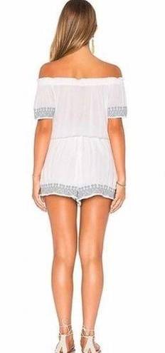 l*space L*  Spring Fling white short sleeved romper with embroidery